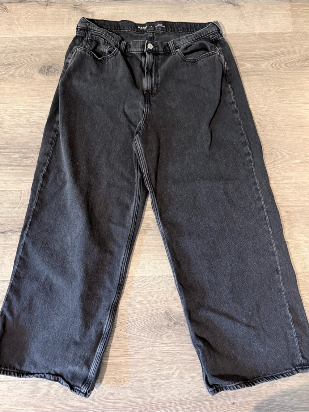 Old Navy Black Wide-Leg Baggy Jeans